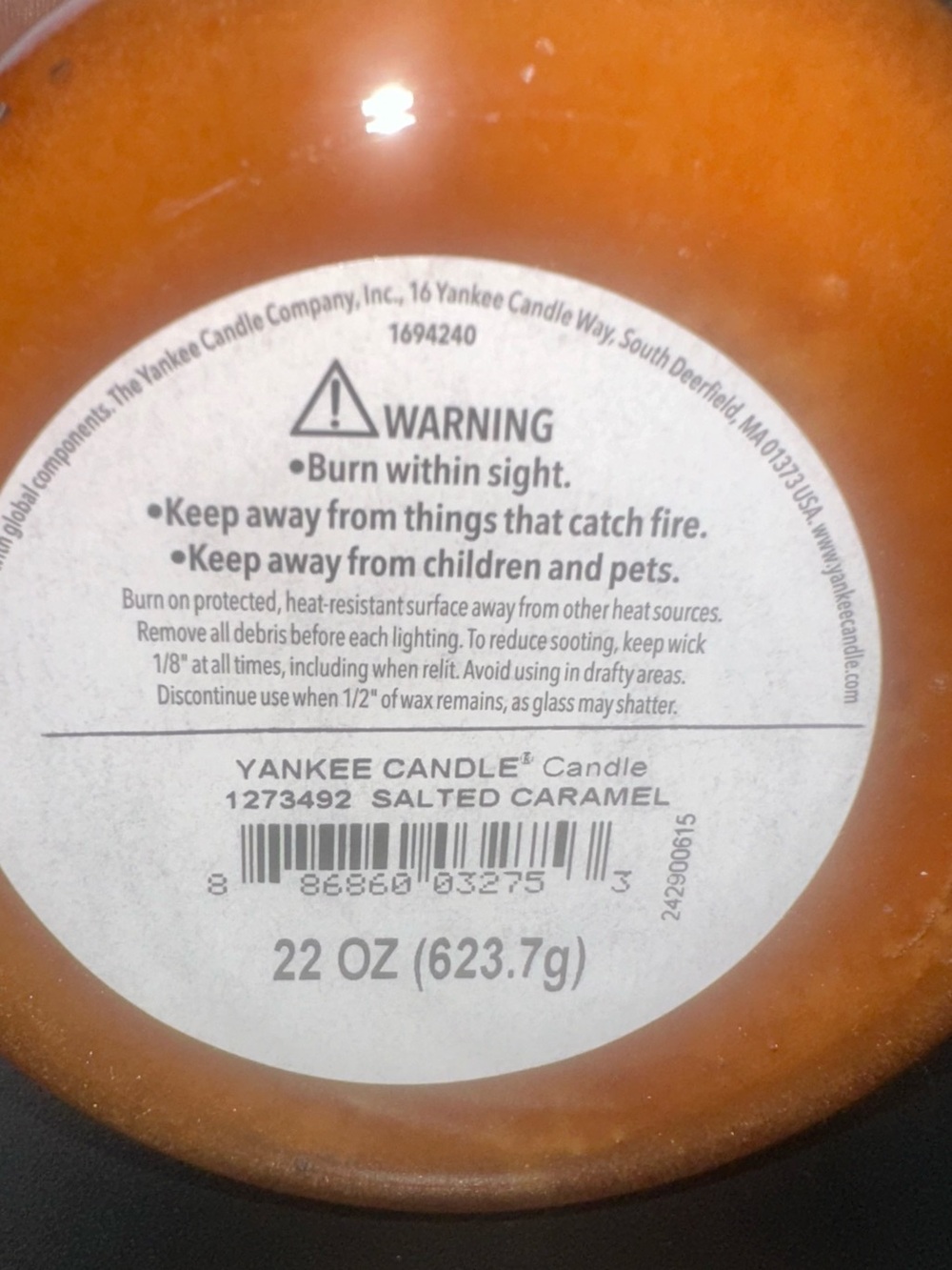 Yankee Candle Salted Caramel Large Jar Candle ~ 22 ounce single wick ~ - Picture 6 of 7